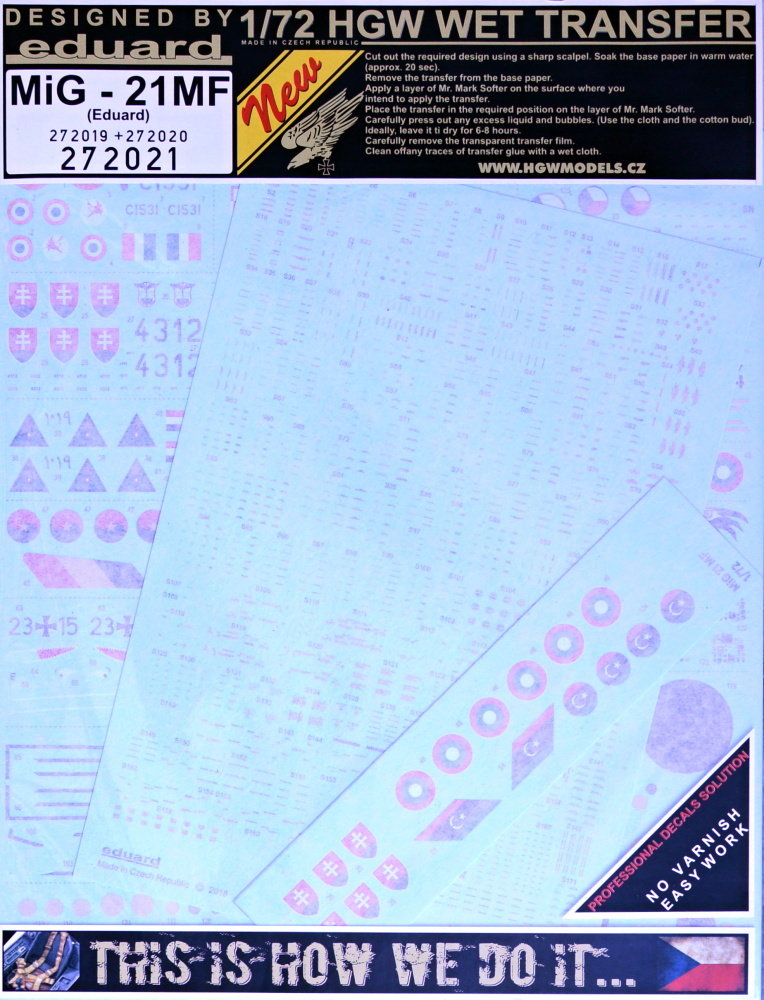 1/72 Decals + stencils MiG-21MF (EDU)