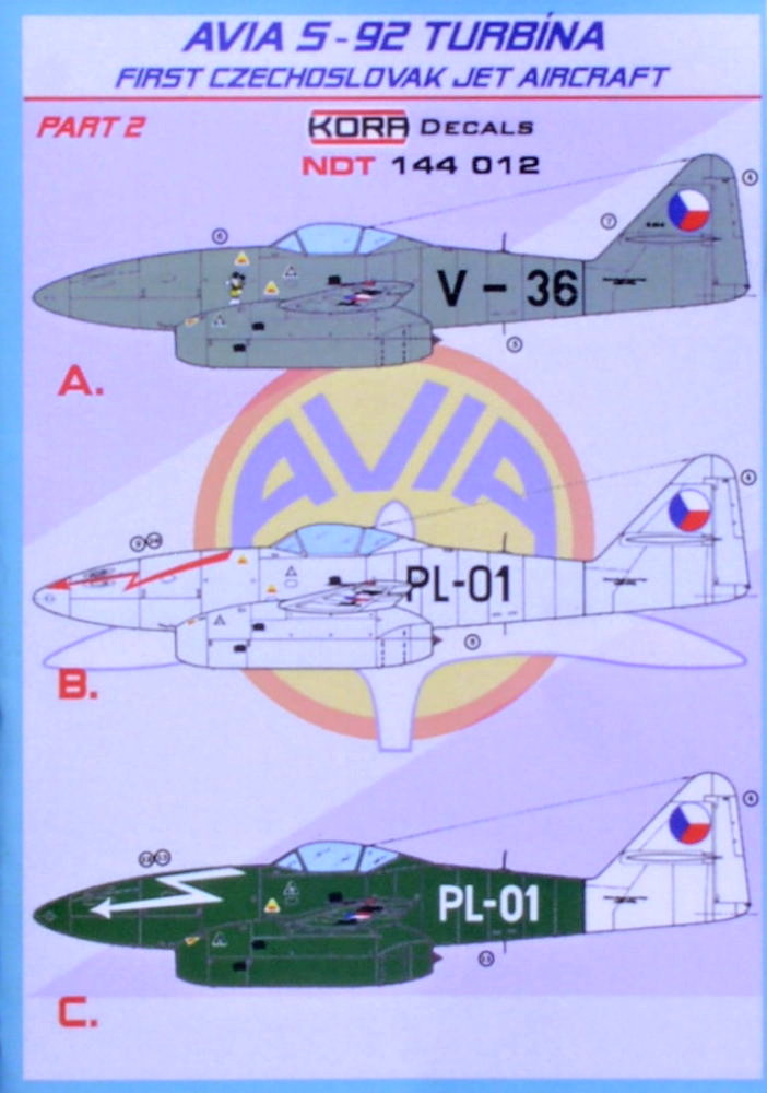 1/144 Decals Avia S-92 Turbina Part 2