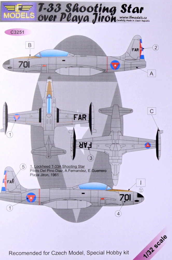 1/32 Decal&mask T-33 Shooting Star over Pl.Jiron