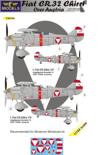 1/144 Decals Fiat CR.32 Chirri over Austria