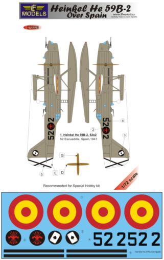 1/72 Decals Heinkel He 59B-2 over Spain