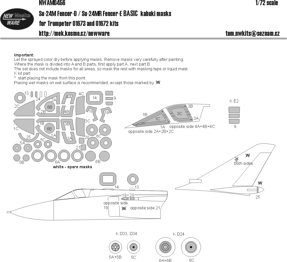 1/72 Mask Su-24M / Su-24MR  BASIC (TRUMP)