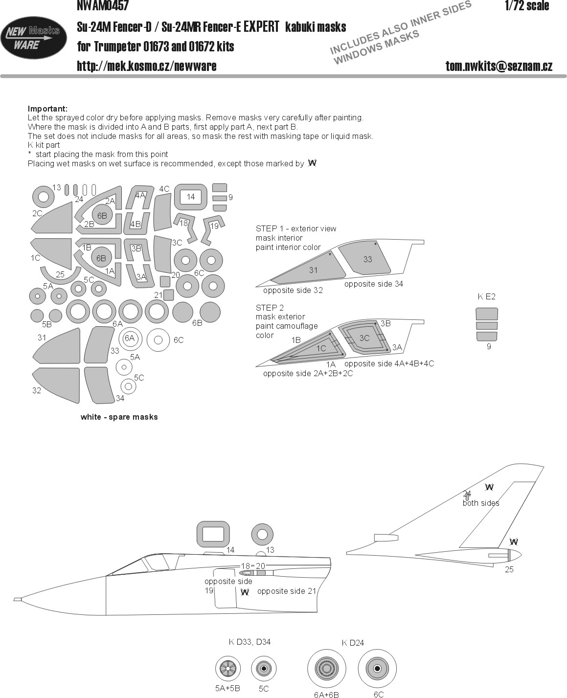 1/72 Mask Su-24M / Su-24MR  EXPERT (TRUMP)