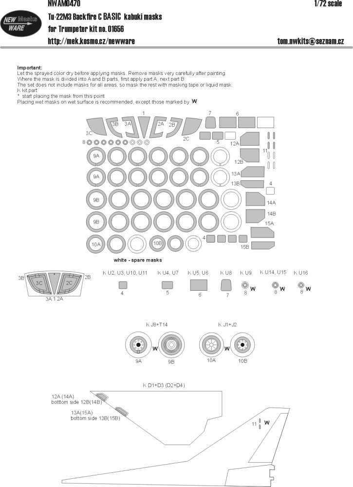 1/72 Mask Tu-22M3 Backfire C BASIC (TRUMP)