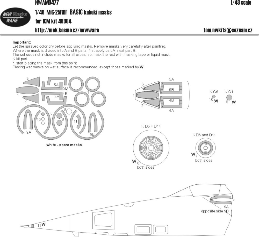 1/48 Mask MiG-25RBF BASIC (ICM)