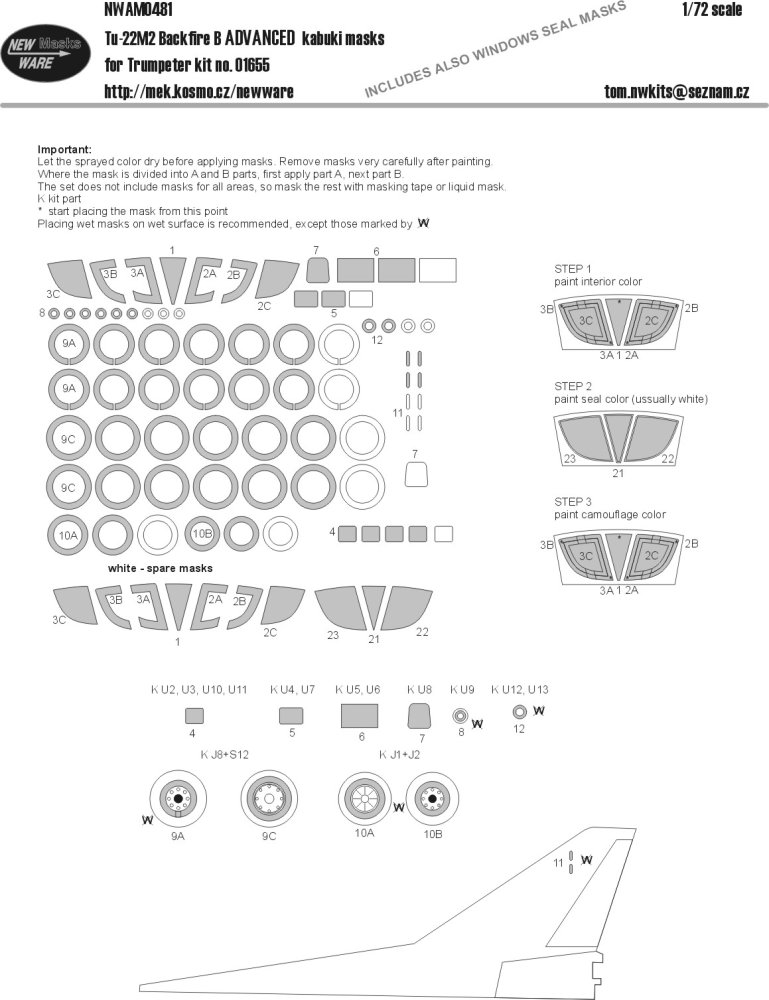 1/72 Mask Tu-22M2 Backfire B ADVANCED (TRUMP)