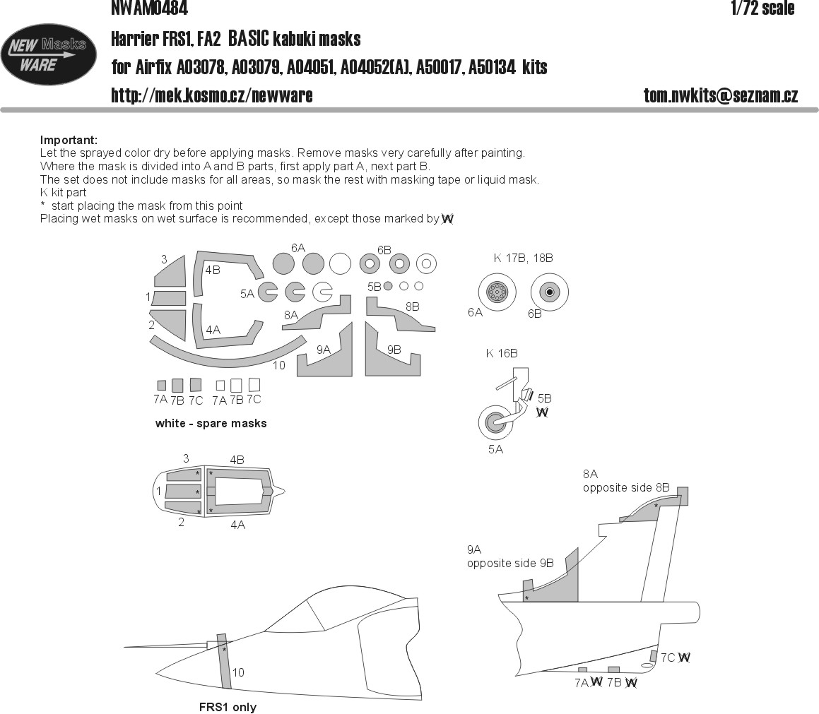 1/72 Mask Harrier FRS1/FA2 BASIC (AIRFIX)