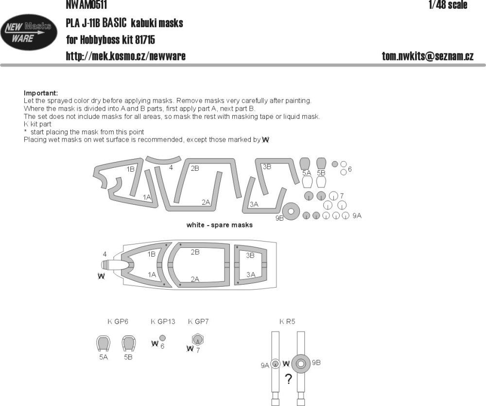 1/48 Mask PLA J-11B BASIC (HOBBYB 81715)