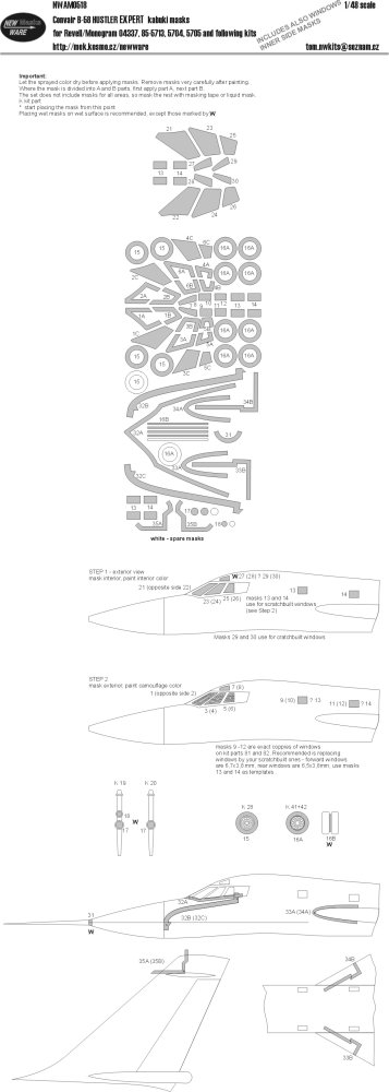 1/48 Mask Convair B-58 Hustler EXPERT (REV/MONO)