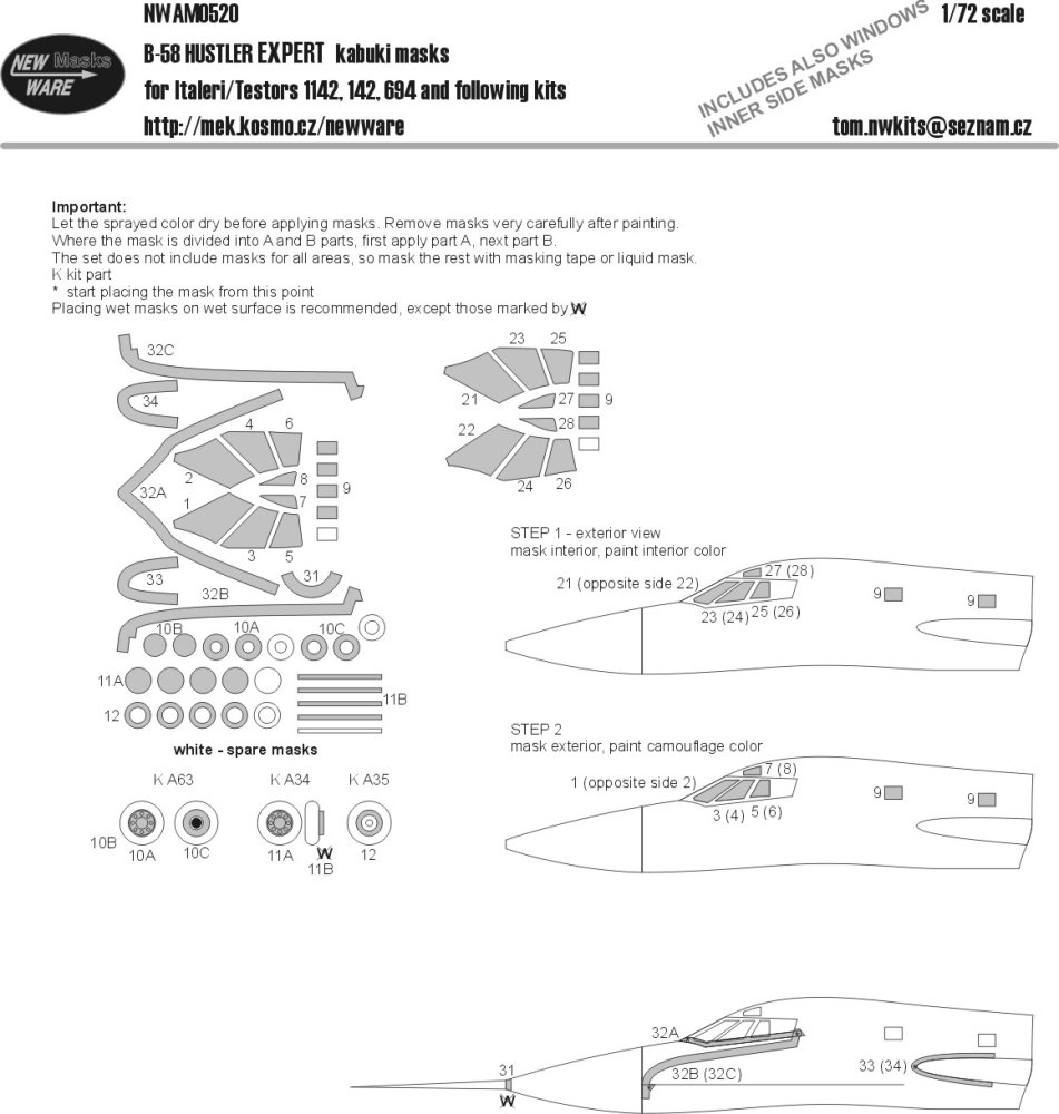 1/72 Mask Convair B-58 Hustler EXPERT (ITA/TEST.)