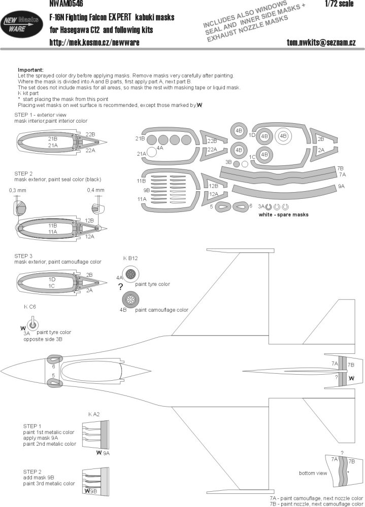 1/72 Mask F-16N Fighting Falcon EXPERT (HAS)