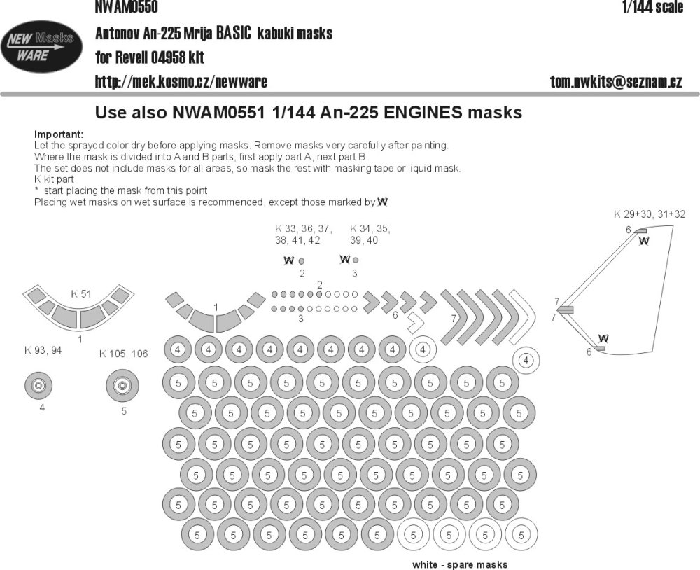 1/144 Mask Antonov An-225 Mrija BASIC (REV)