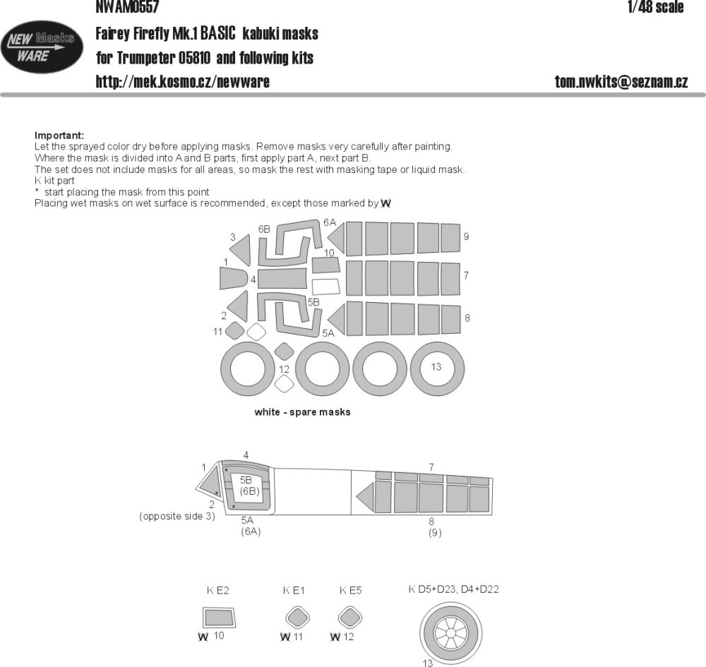 1/48 Mask Fairey Firefly Mk.I BASIC (TRUMP)