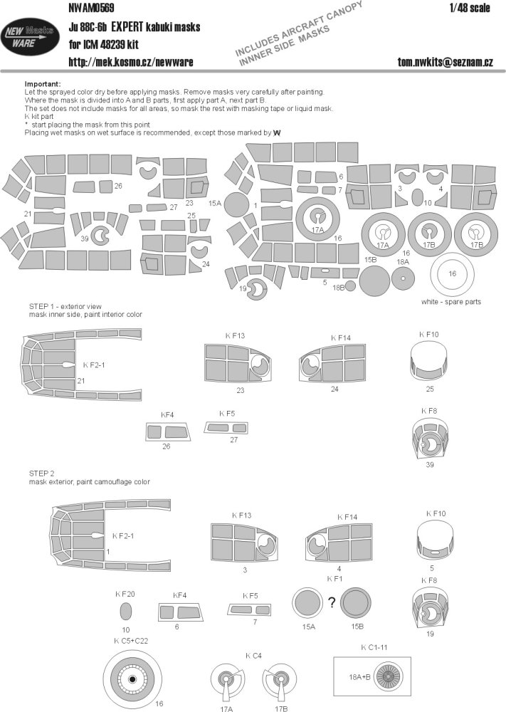 1/48 Mask Ju-88C-6b EXPERT (ICM 48239)