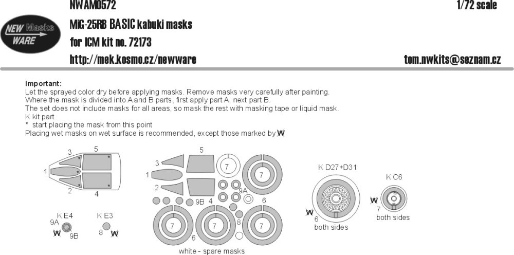 1/72 Mask MiG-25RB BASIC (ICM 72173)