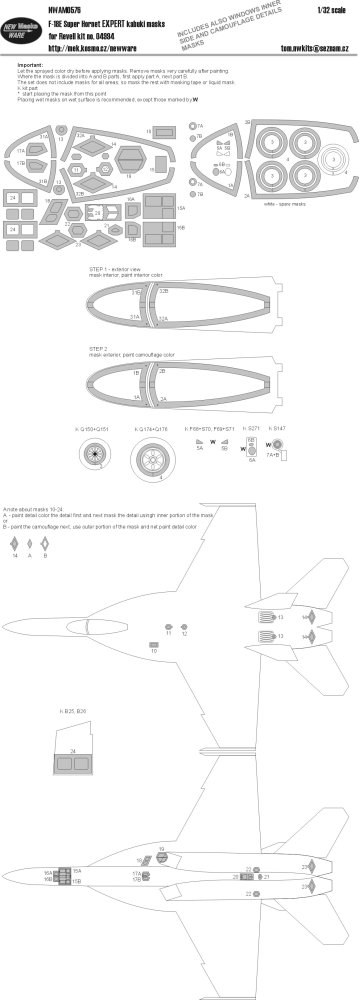 1/32 Mask F-18E Super Hornet EXPERT (REV 04994)