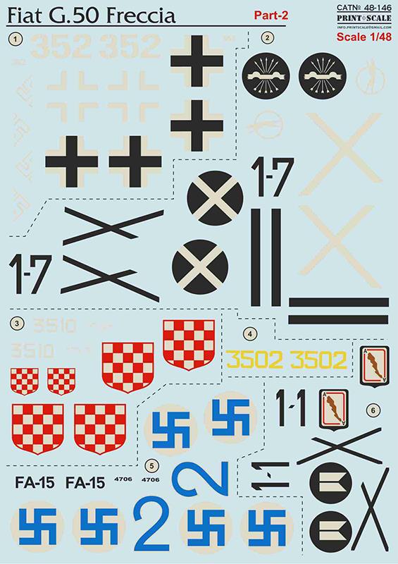 1/48 Fiat G.50 Freccia - part 2 (wet decals)