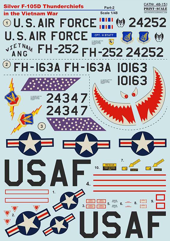 1/48 Silver F-105D Thuderchiefs Pt.2 (wet decals)