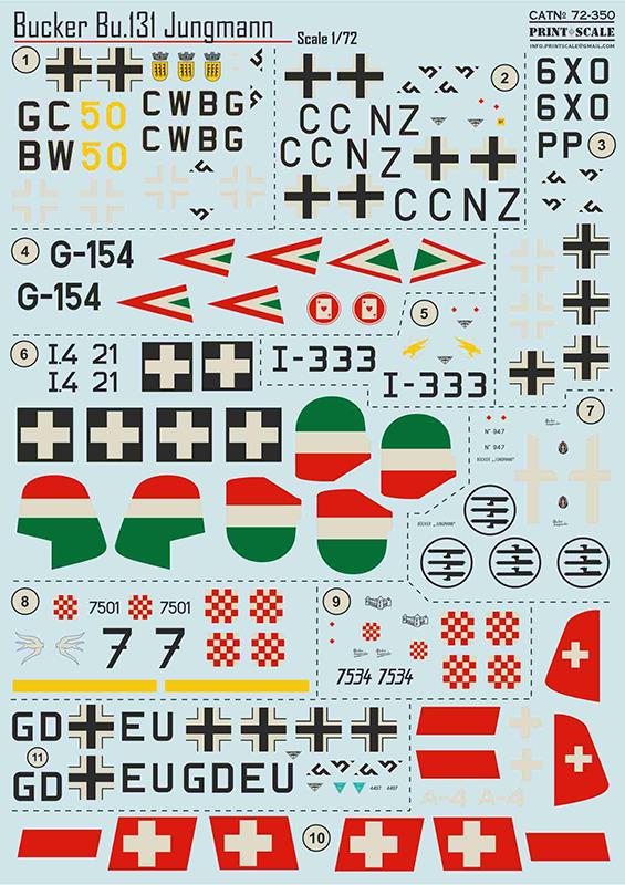 1/72 Bucker Bu.131 Jungmann (wet decals)