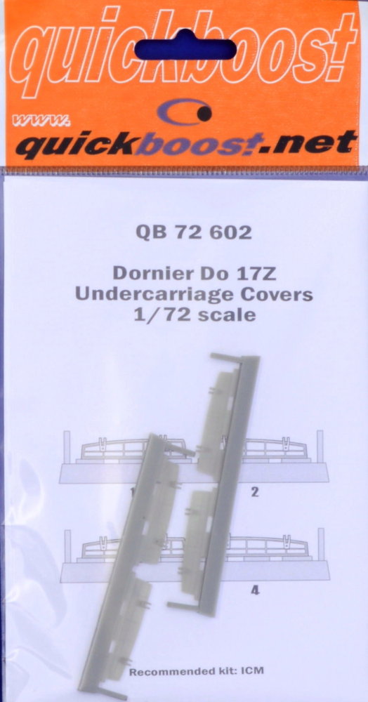 1/72 Dornier Do 17Z undercarriage covers (ICM)