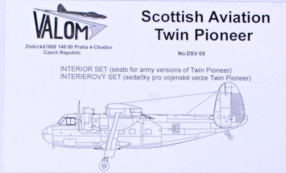 1/72 Twin Pioneer - Seats (army version)