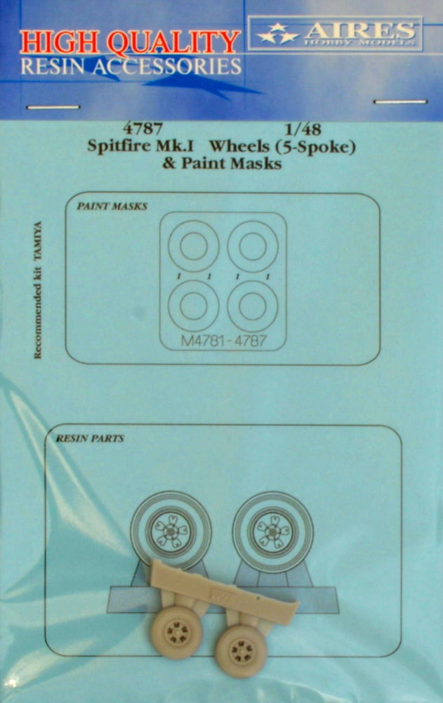 1/48 Spitfire Mk.I wheels (5-Spoke) & paint masks