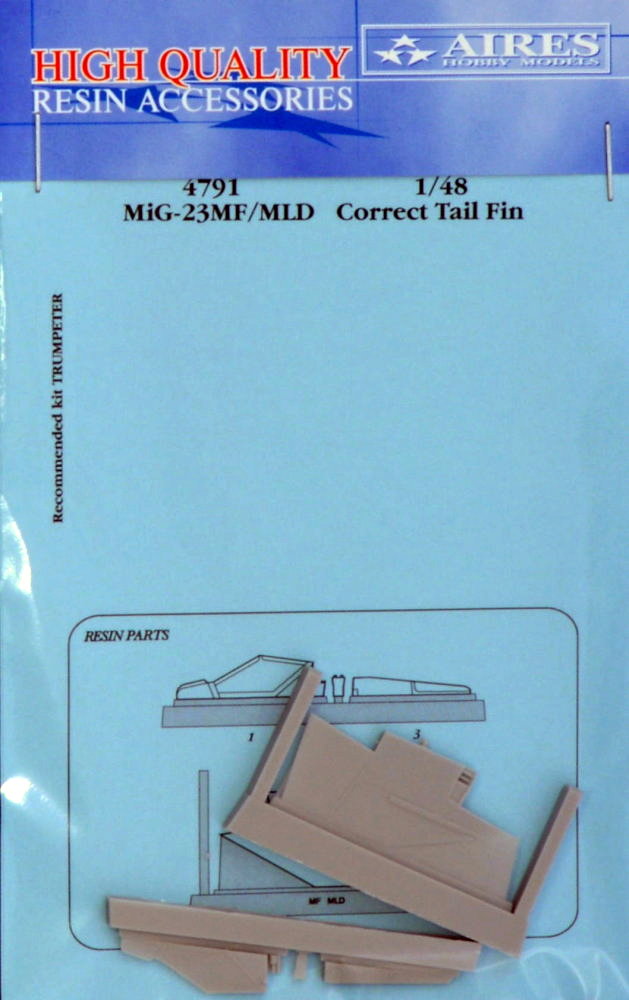 1/48 MiG-23MF/MLD correct tail fin (TRUMP)