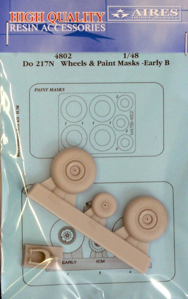 1/48 Do 217N wheels & paint masks - early B (ICM)