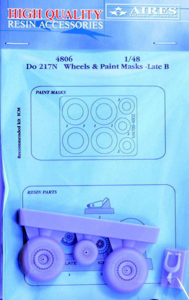 1/48 Do 217N wheels & paint masks - late B (ICM)