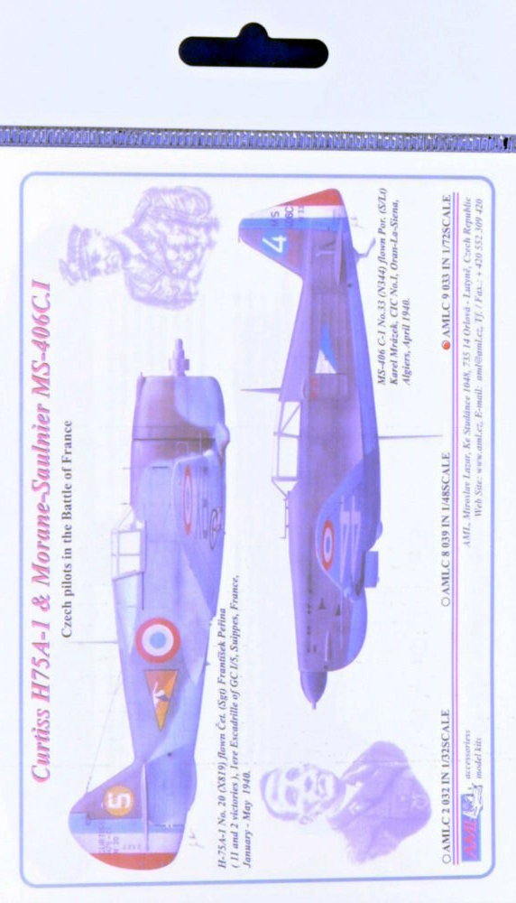 1/72 Decals Curtiss H75A-1 & MS-406C.1