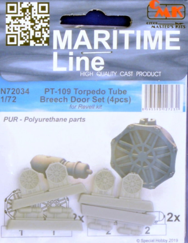 1/72 PT-109 Torpedo Tube Breech Door Set (4 pcs.)