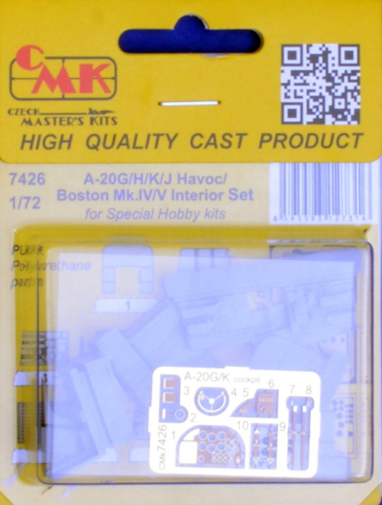 1/72 A-20G/H/K/J Havoc/Boston Mk.IV/V Interior Set