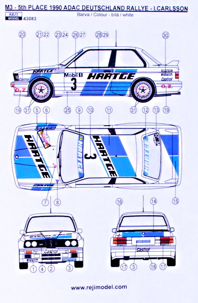 1/43 BMW M3 - 1990 ADAC Deutschland Rallye