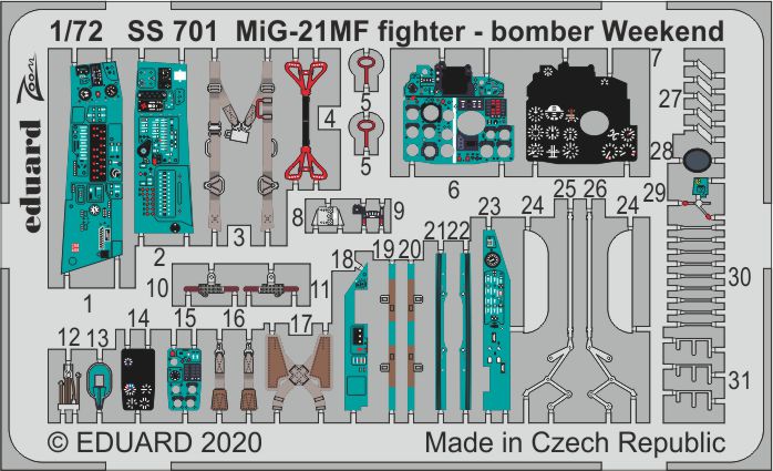 1/72 MiG-21MF fighter-bomber Weekend (EDU)