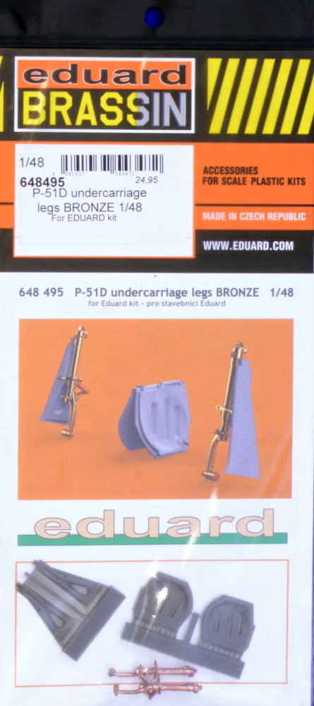 BRASSIN 1/48 P-51D undercarriage legs BRONZE (EDU)