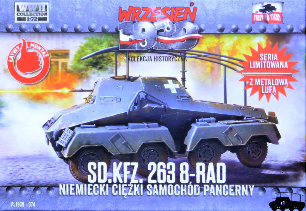 1/72 Sd.Kfz 263 8-RAD, German armor.car w/ barrel