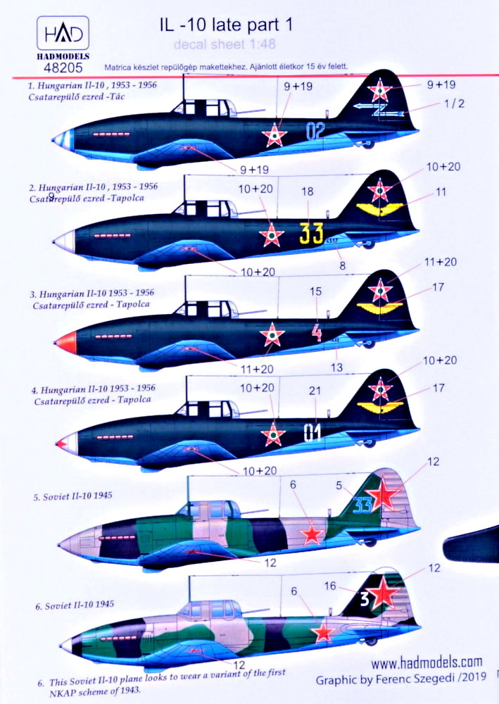 1/48 Decal IL-10 late (7x camo) Part 1 