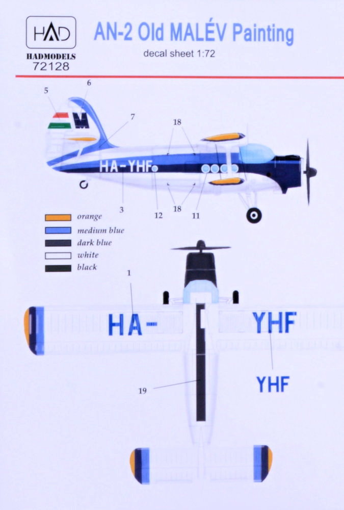 1/72 Decal AN-2 (old MALÉV)