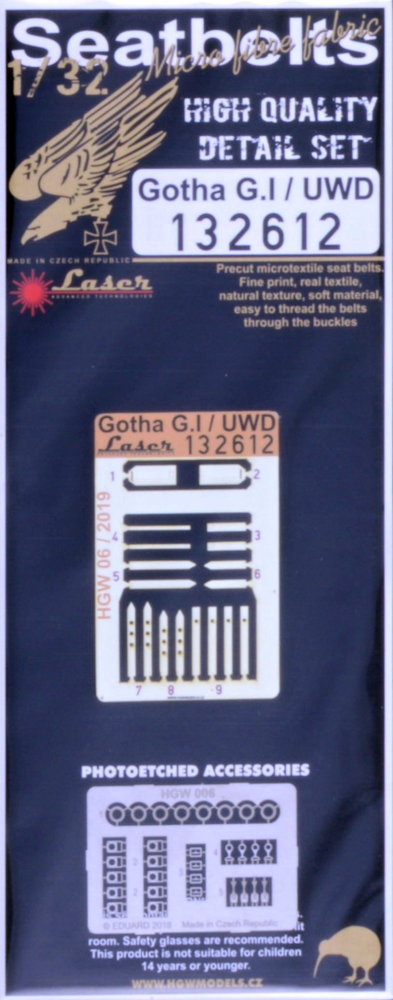 1/32 Seatbelts Gotha G.I / UWD (laser)