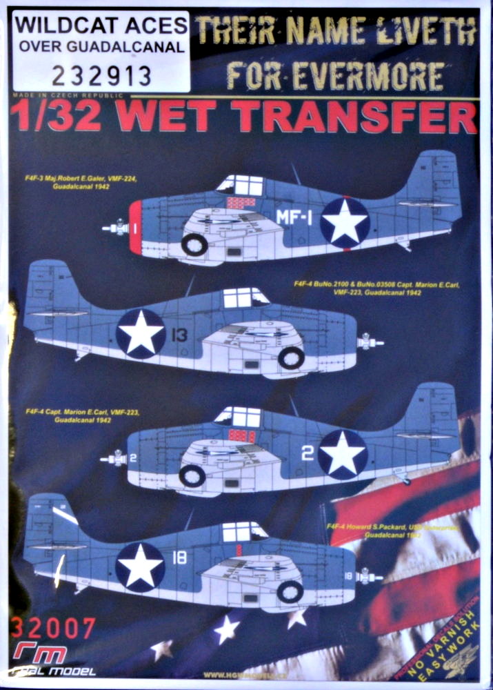 1/32 Wildcat Aces over Guadalcanal (wet transfer)