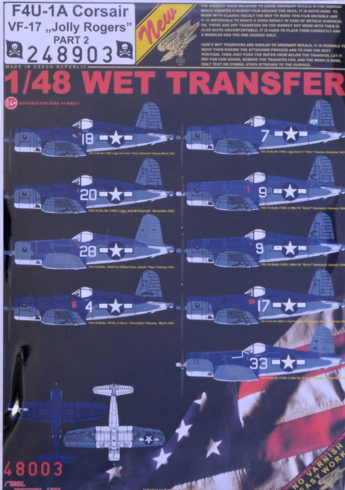 1/48 F4U-1A Corsair VF-17 'Jolly Rogers' Part 2