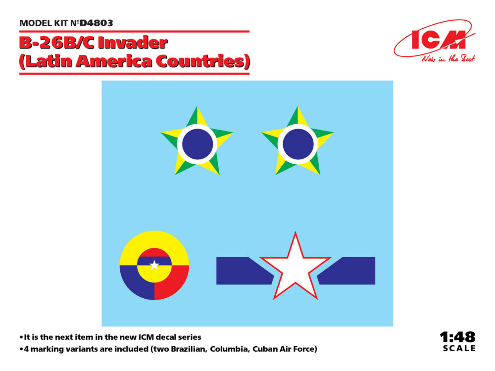 1/48 Decal for B-26B/C Invader (Latin America)