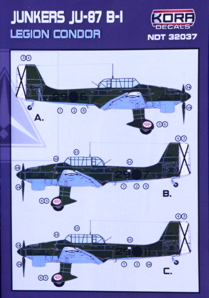 1/32 Decals Junkers Ju-87 B-1 Legion Condor