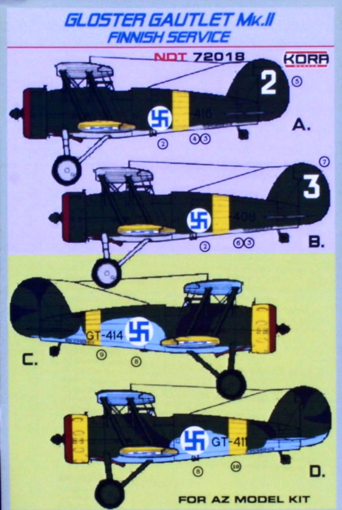 1/72 Decals Gloster Gauntlet Mk.II Finnish Service