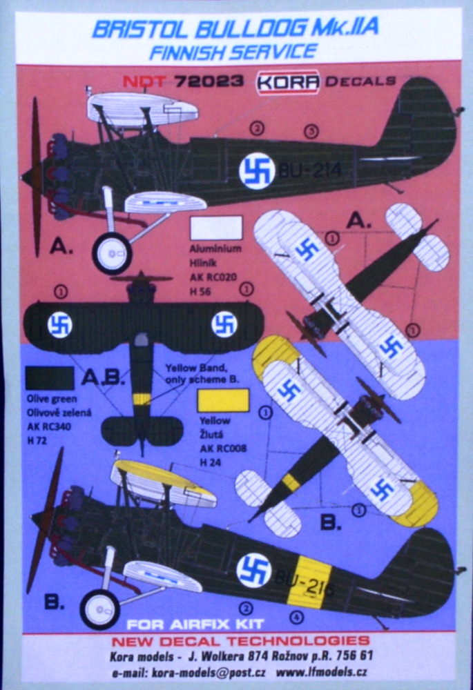 1/72 Decals Bristol Bulldog Mk.IIA Finnish Service