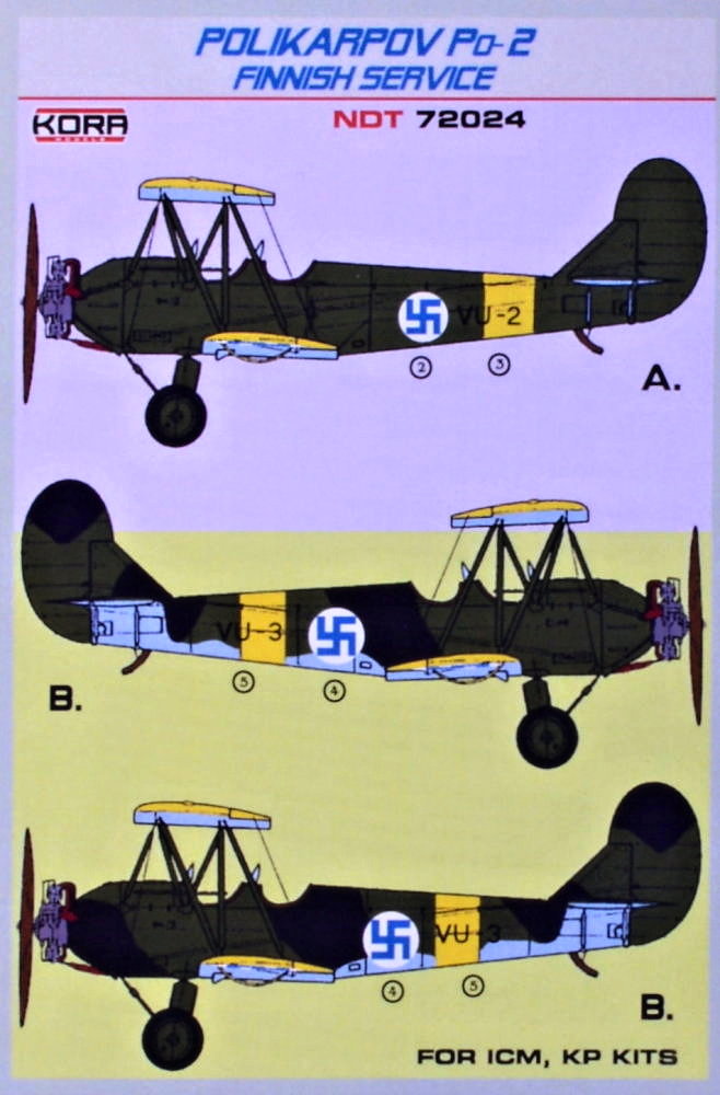 1/72 Decals Polikarpov Po-2 Finnish Service