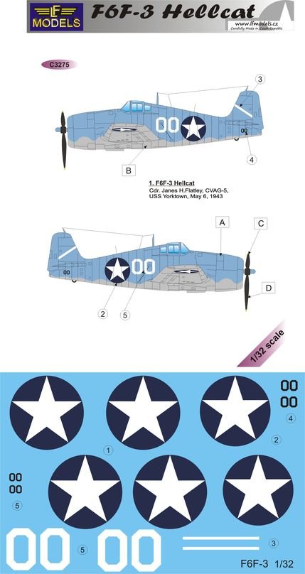 1/32 Decals F6F-3 Hellcat from Yorktown