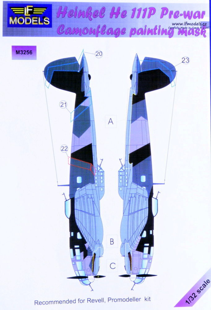 1/32 Mask He 111P Pre-war Camouflage painting