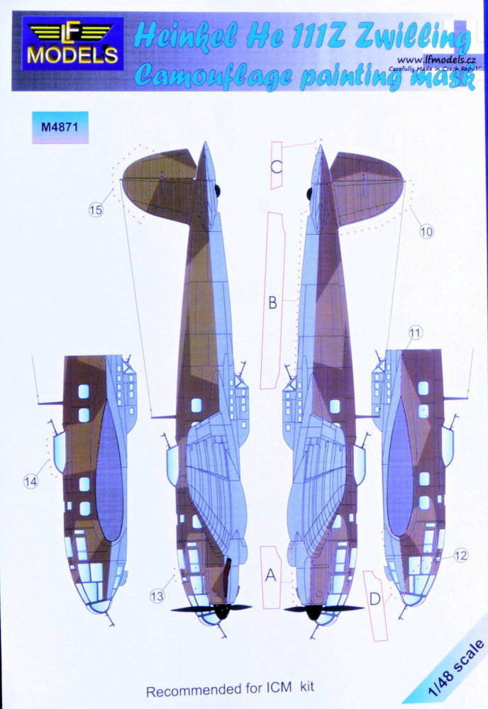 1/48 Mask He 111Z Zwilling Camouflag painting