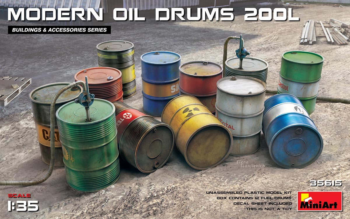 1/35 Modern Oil Drums - 200 l (12 pcs.)